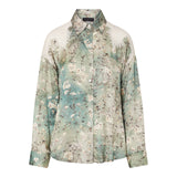 Camicia donna in raso stampato
