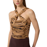 Body donna in jersey con stampa tigre