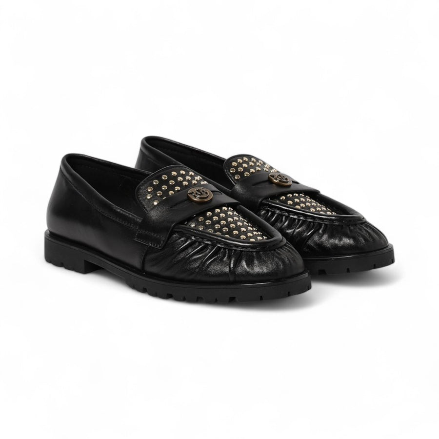 Mocassino donna Nora 01 Pinko in nappa con borchie