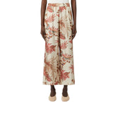 Pantalone donna in twill di seta stampata