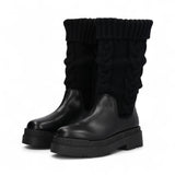 Stivali donna in maglia