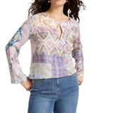 Blusa donna con stampa bandana