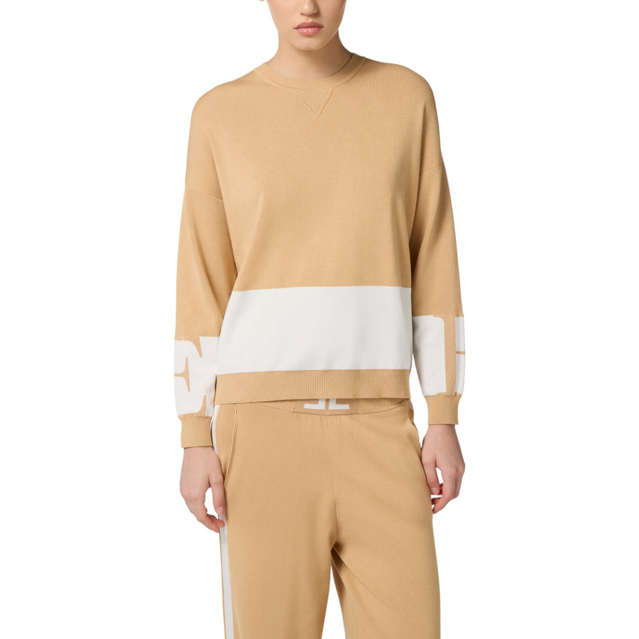 Maglia donna in viscosa con bande lucide