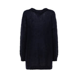 Abito donna in mohair con ricamo patch