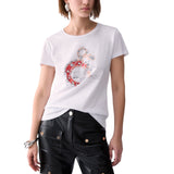 T-shirt donna con ricamo gioiello