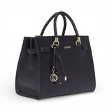 Borsa donna satchel media con charms