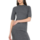 Top donna con micro-paillettes