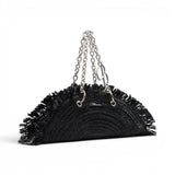 Borsa donna a spalla in rafia
