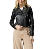 Giacca donna chiodo stile biker in nappa