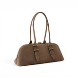 Borsa donna grande a spalla Escape Bag Horizontal in suede