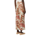 Pantalone donna in twill di seta stampata