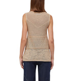 Top donna in maglia di misto cotone