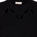 Maglia donna 100% lana con cut-out