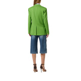 Giacca donna in fresco lana con placca gioiello