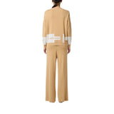 Maglia donna in viscosa con bande lucide