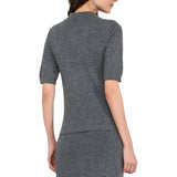 Top donna con micro-paillettes