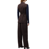 Giacca Donna gilet aperta ai lati con cintura