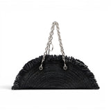Borsa donna a spalla in rafia