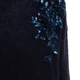 Abito donna in mohair con ricamo patch