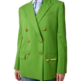 Giacca donna in fresco lana con placca gioiello