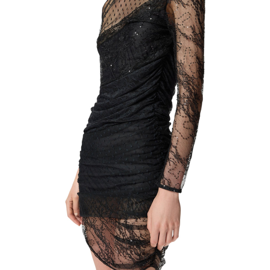 Abito donna in pizzo effetto patchwork