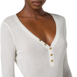 Maglia donna in jersey con bottoni