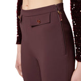 Pantaloni donna in doppio crêpe