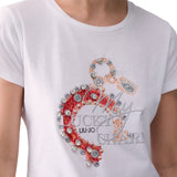 T-shirt donna con ricamo gioiello