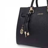 Borsa donna satchel media con charms