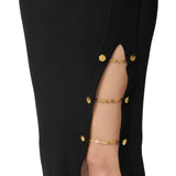 Abito donna in maglia di viscosa con gemelli gioiello