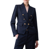 Blazer donna doppiopetto gessato