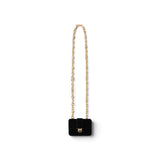 Portacarte donna Pocket Necklace in suede con tracolla gioiello
