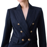 Blazer donna doppiopetto gessato