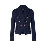 Blazer donna doppiopetto gessato