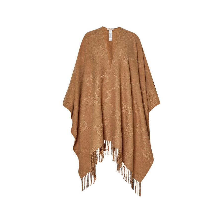 Poncho donna con logo