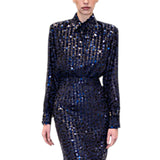 Camicia donna full paillettes