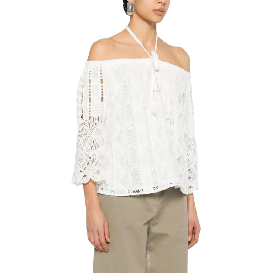 Top donna con spalle scoperte