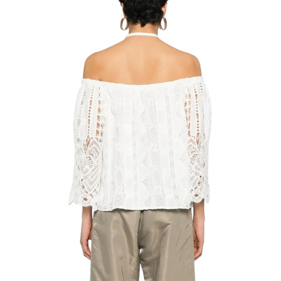 Top donna con spalle scoperte