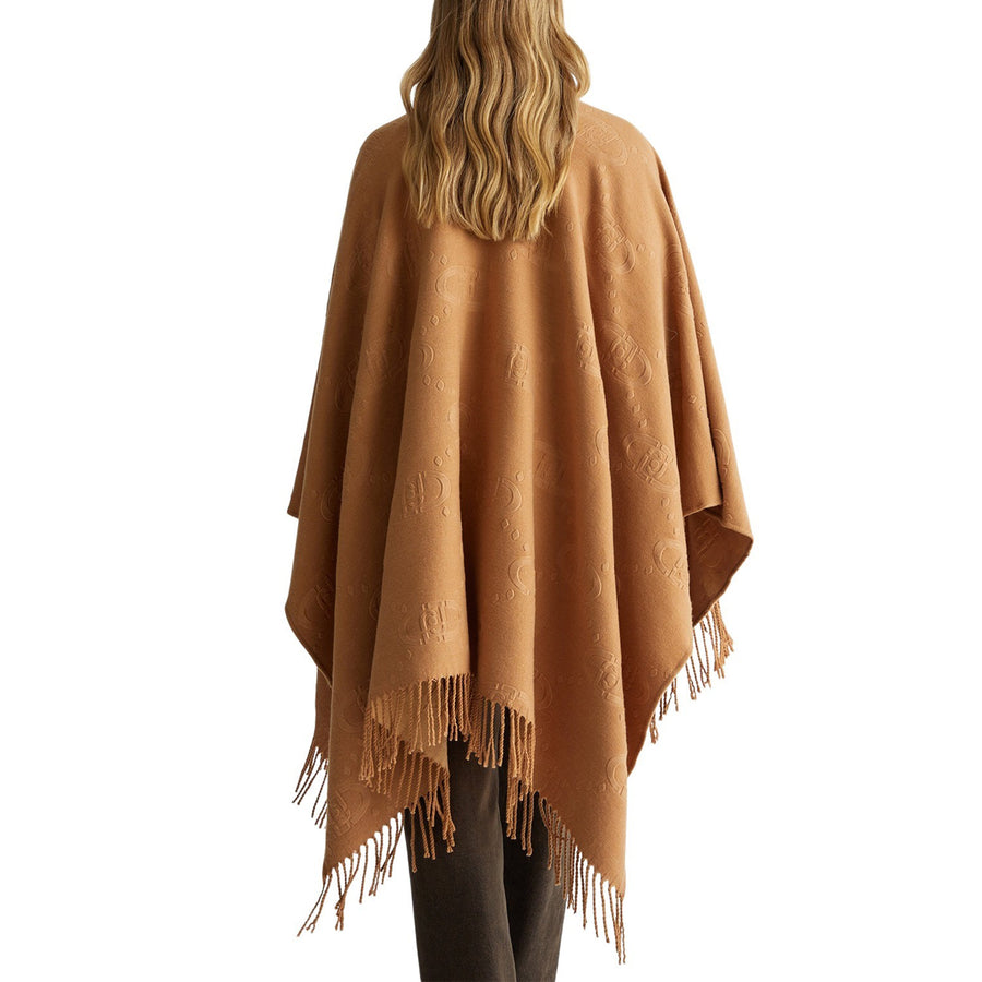 Poncho donna con logo