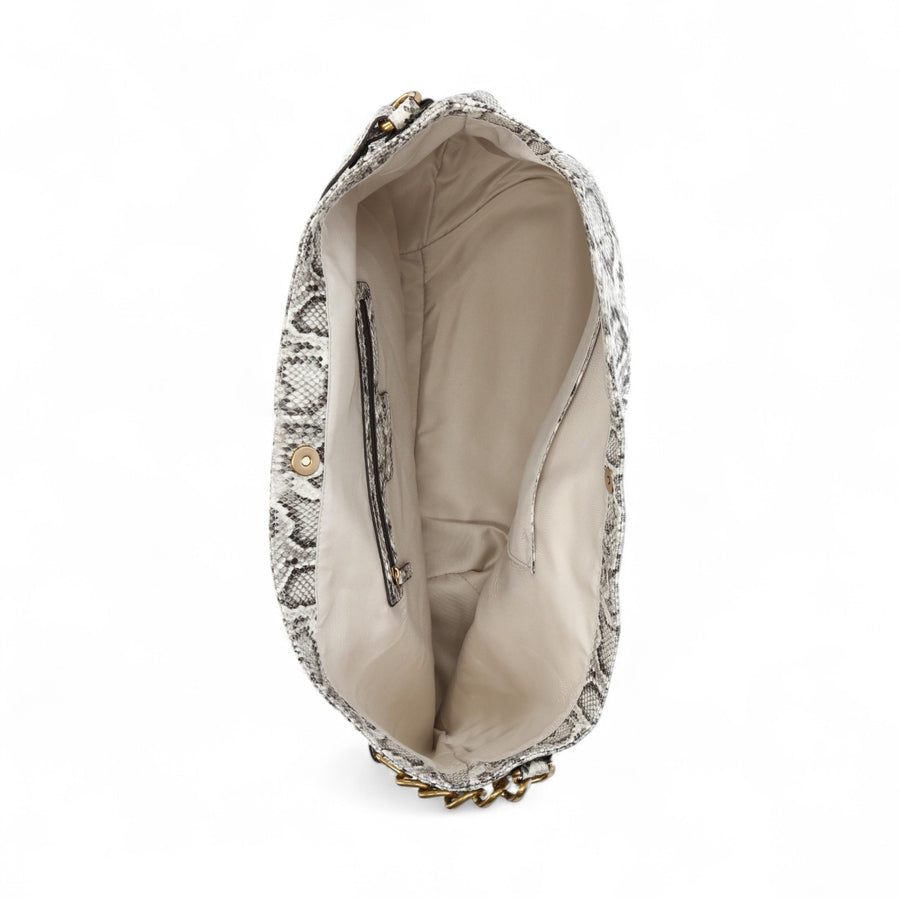 Shopping bag donna grande effetto pitonato
