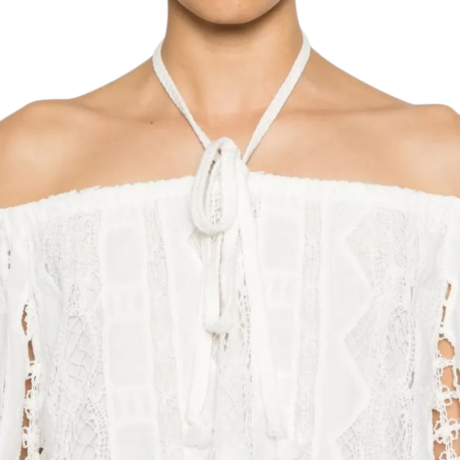 Top donna con spalle scoperte