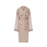 Trench donna in voile di lana