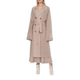 Trench donna in voile di lana