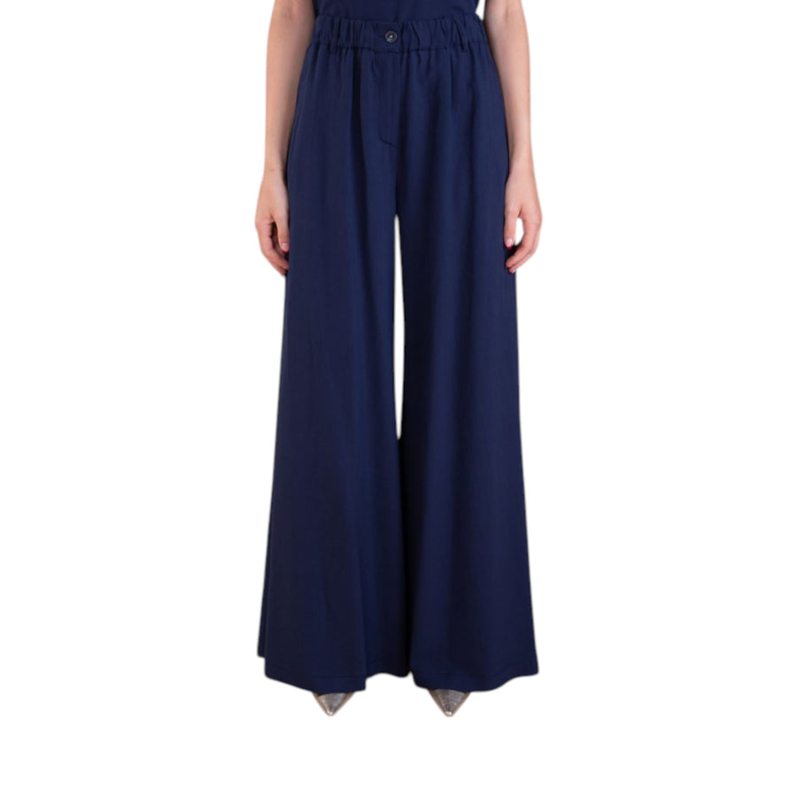 Pantalone donna palazzo in misto lino