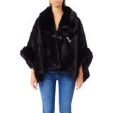 Poncho donna in fake fur