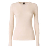 Maglia donna a costine con pizzo