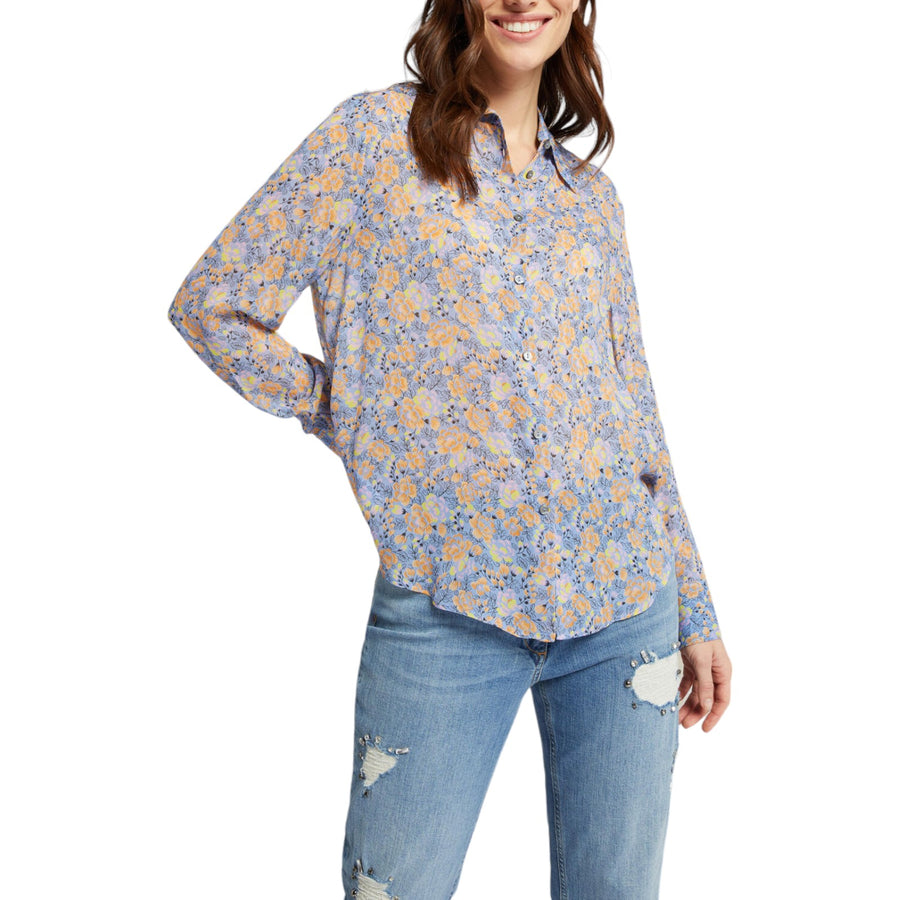 Camicia donna in viscosa stampata