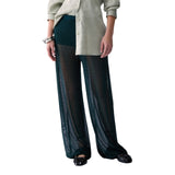 Pantaloni donna in tulle con ricami gioiello