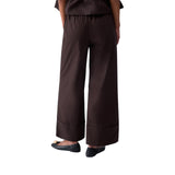 Pantaloni donna flare in popeline