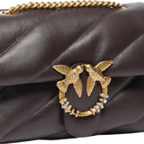 Borsa Donna a tracolla Mini Love Bag Puff in nappa trapuntata con fibbia gioiello